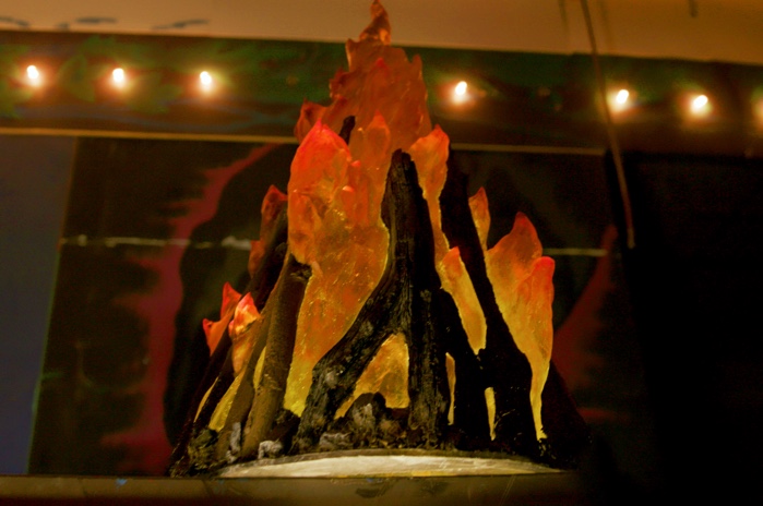 a model of a bonfire